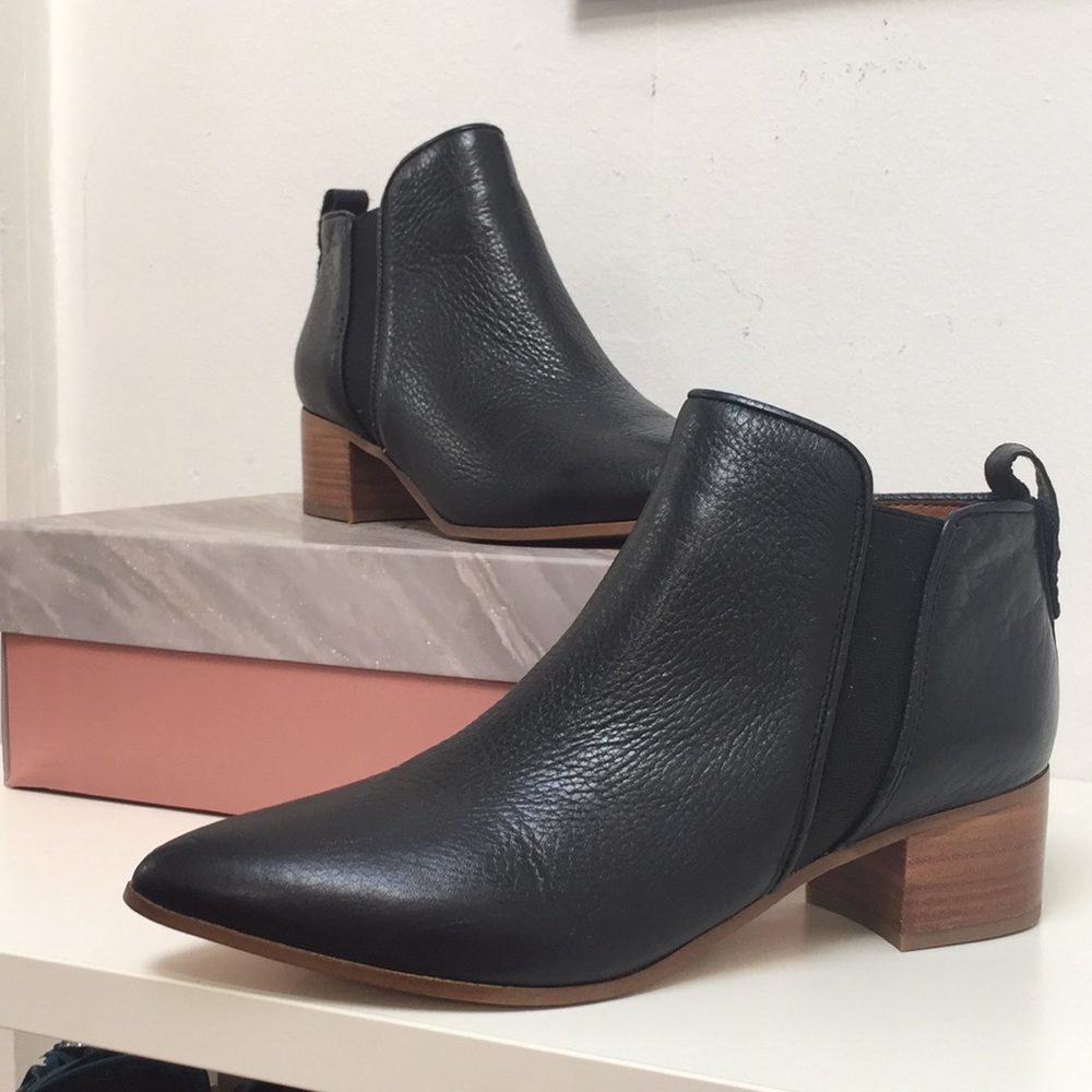 Franco Sarto Jolie Bootie, Black Leather
